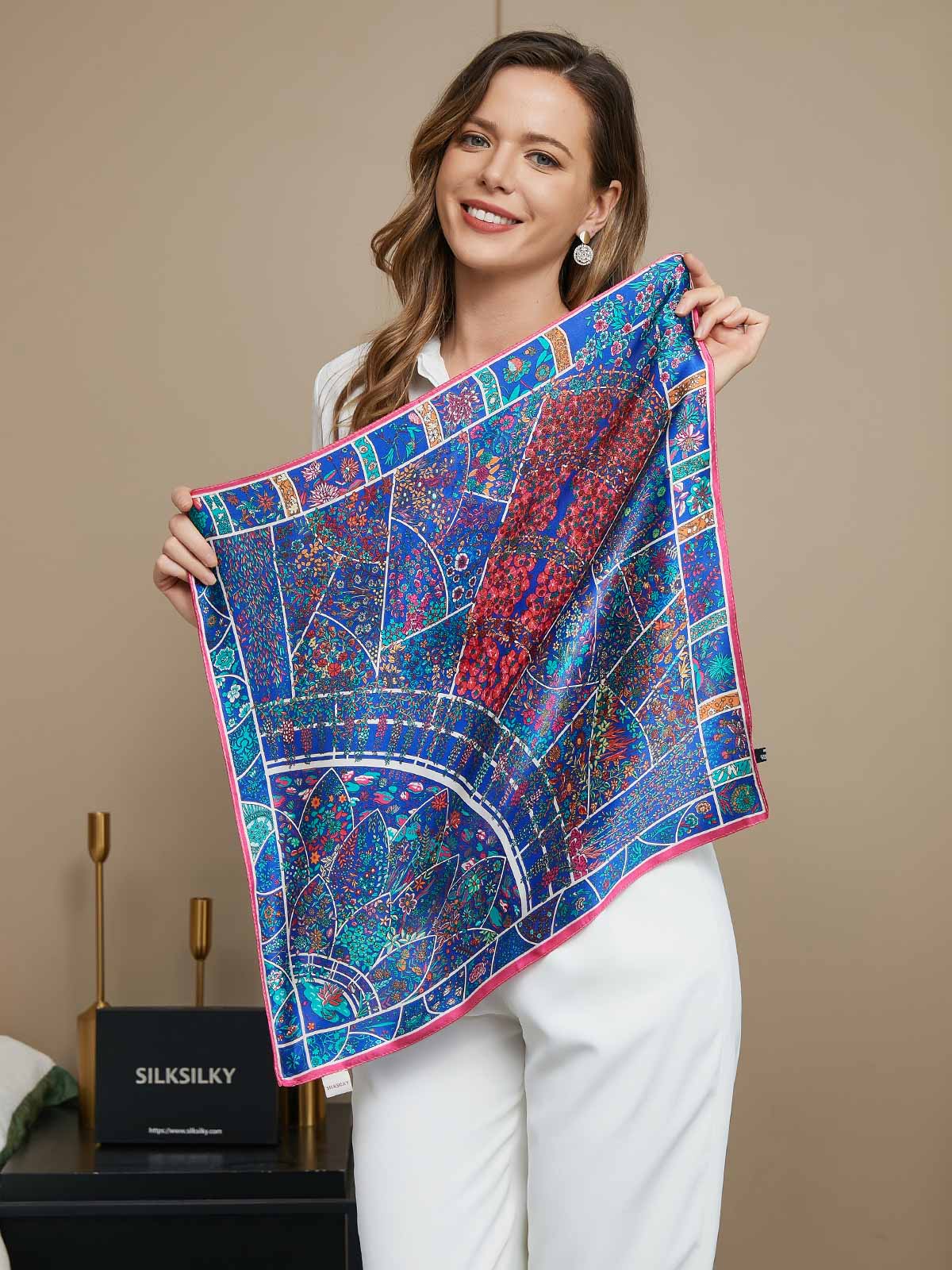 SilkSilky FI Pure Silk Scarf Multi 001