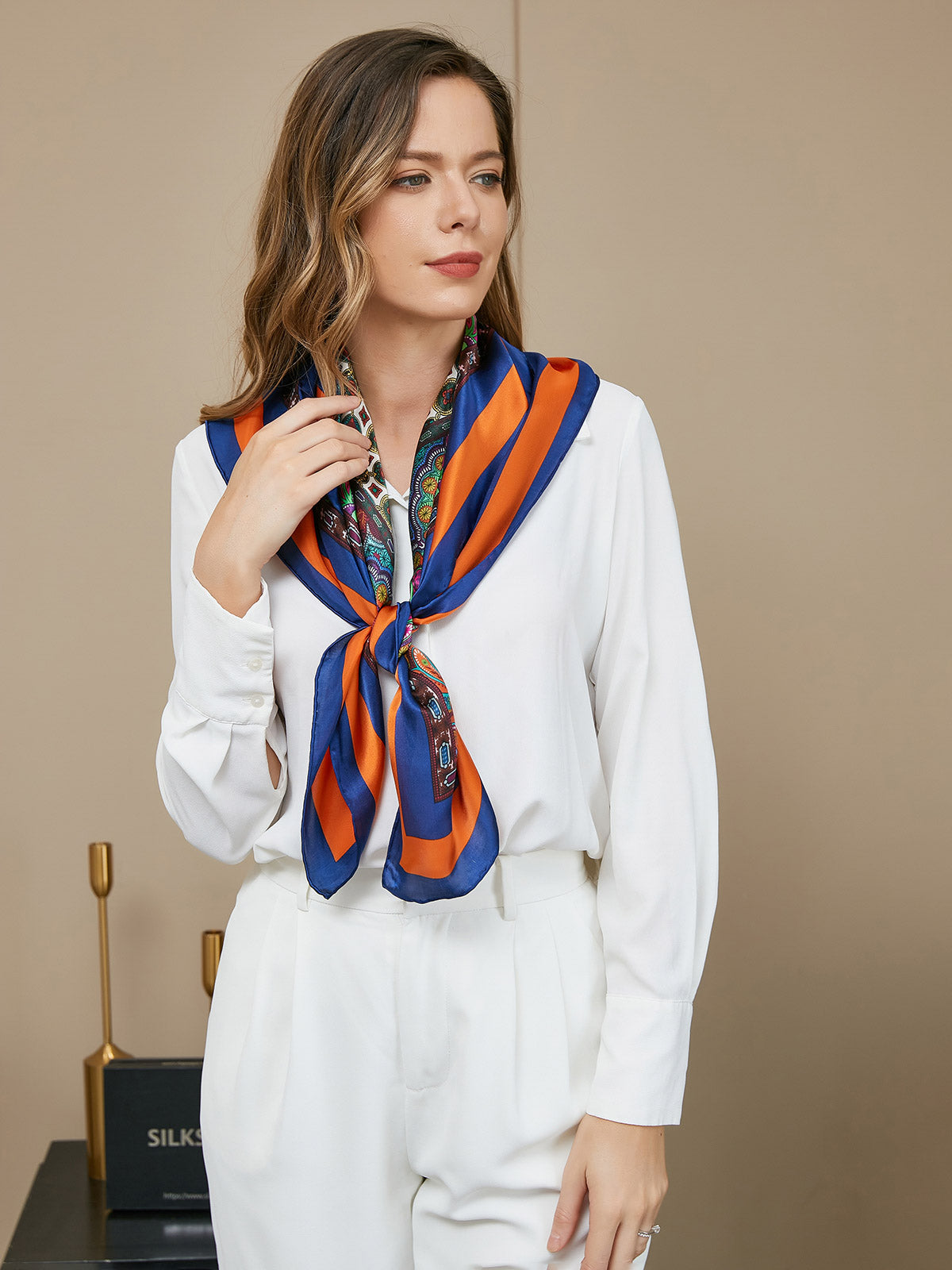 [P016] SilkSilky-FI Pure Silk Scarf 012
