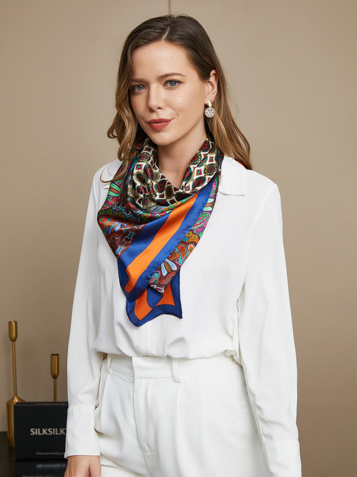 [P016] SilkSilky-FI Pure Silk Scarf 005
