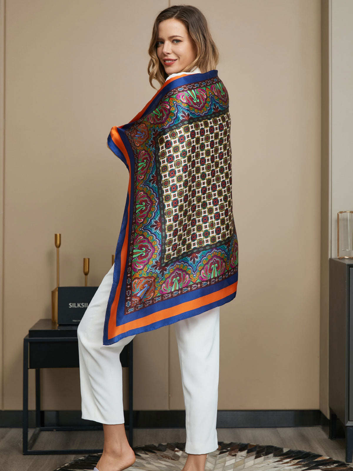 [P016] SilkSilky-FI Pure Silk Scarf 006