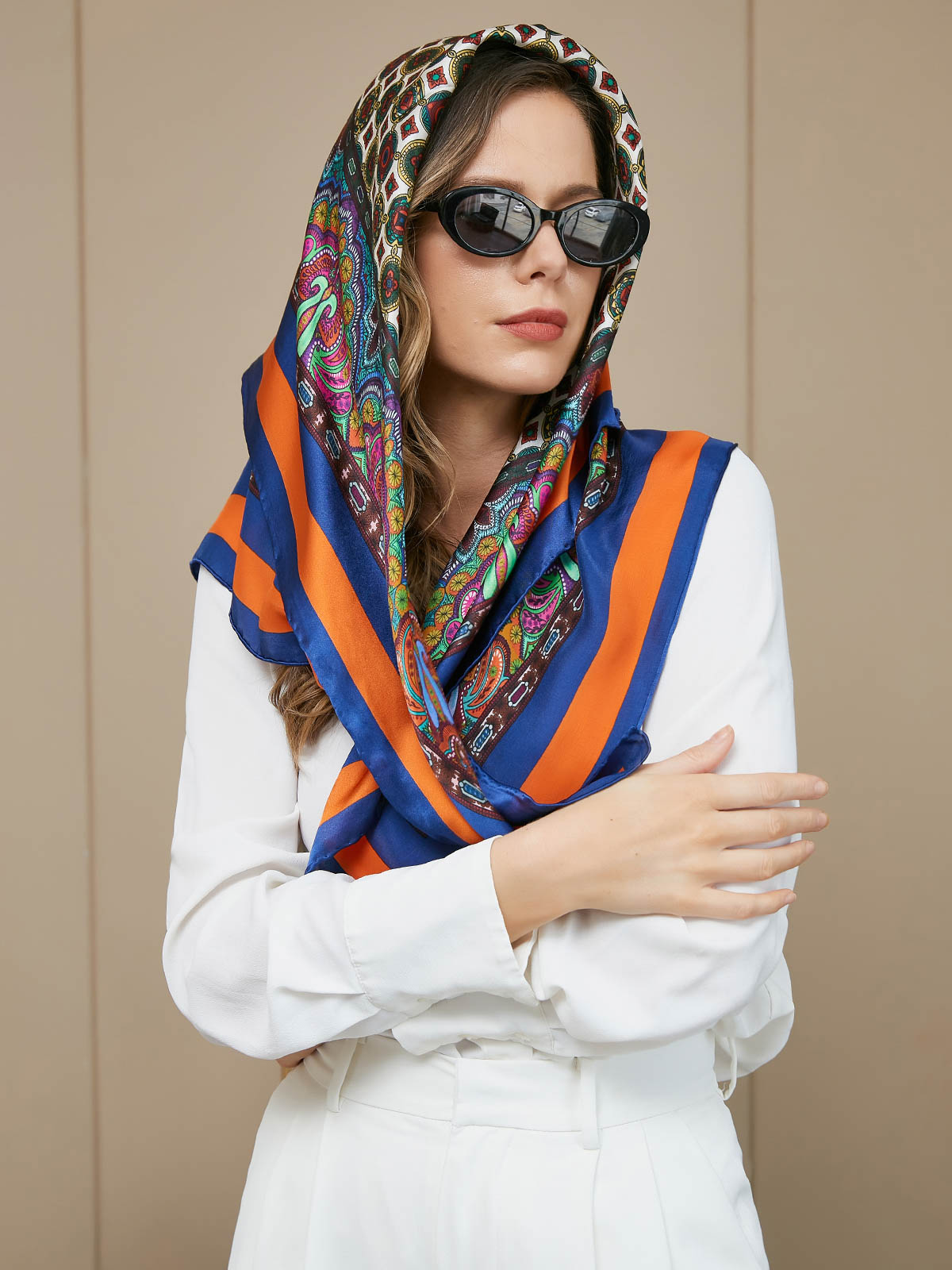 SilkSilky FI Pure Silk Scarf Multi 009