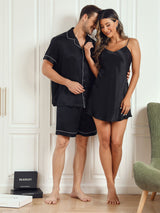 [Musta] SilkSilky-FI Pure Silk Short Sleeve Couple 004