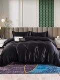 SilkSilky FI 25Momme Pure Silk Bedding Set Musta 001