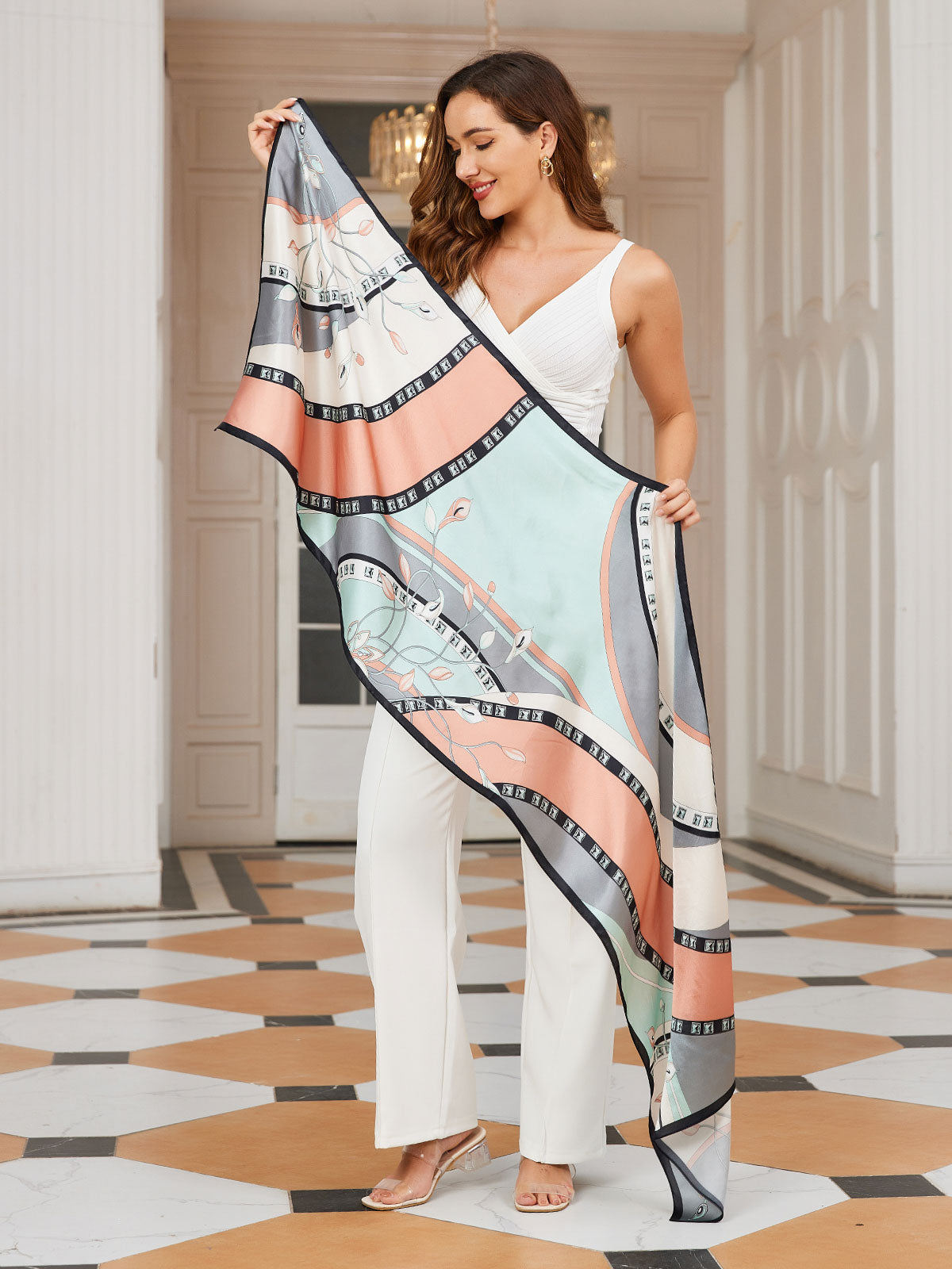 [P030] SilkSilky-FI Pure Silk Scarf 003