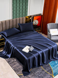 SilkSilky FI 25Momme Pure Silk Bedding Set Tummansininen 003