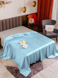 SilkSilky FI 19Momme Pure Silk Sheet Vaaleansininen 001