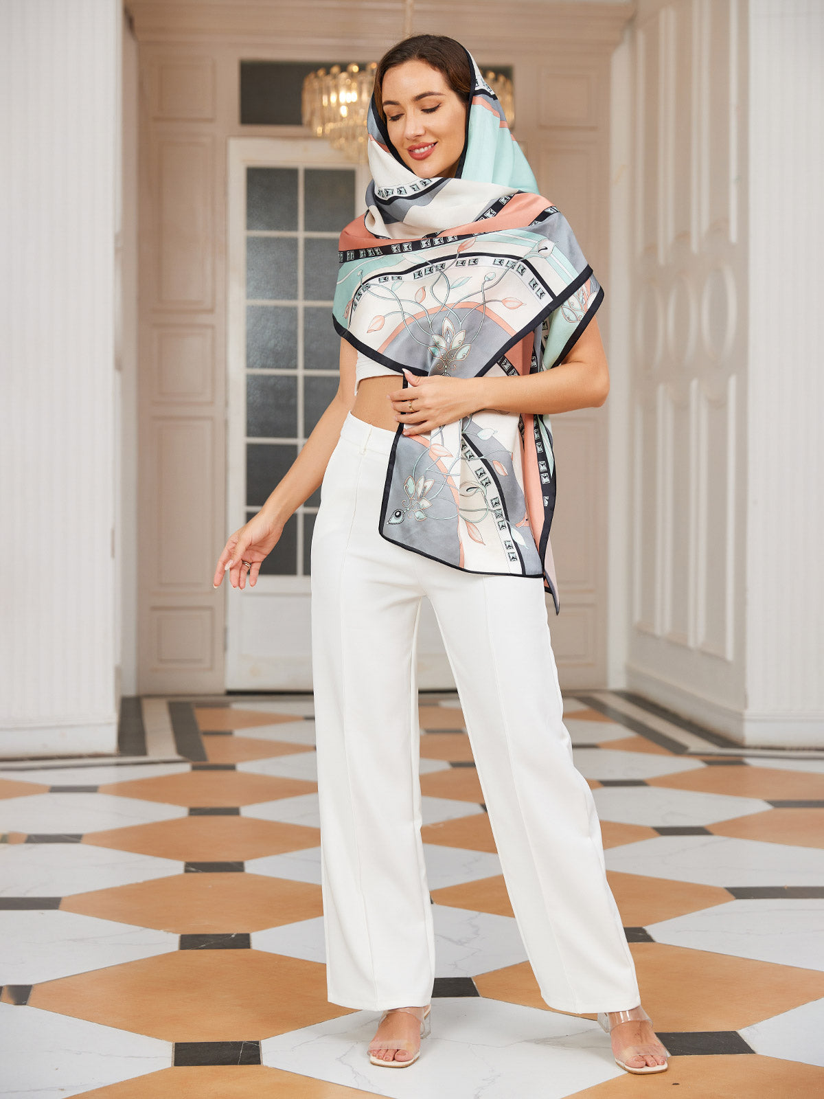 [P030] SilkSilky-FI Pure Silk Scarf 005