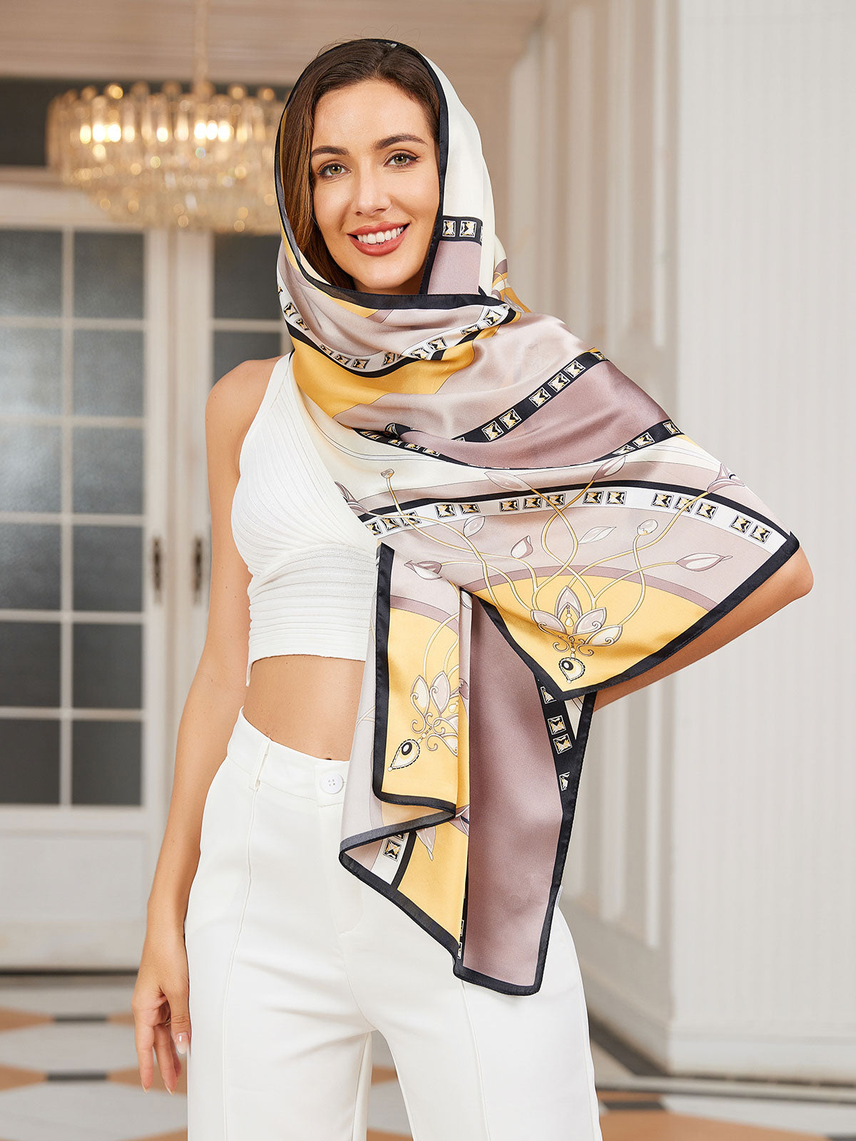 [P029] SilkSilky-FI Pure Silk Scarf 001