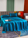 SilkSilky FI 25Momme Pure Silk Bedding Set Sinivihreä 002