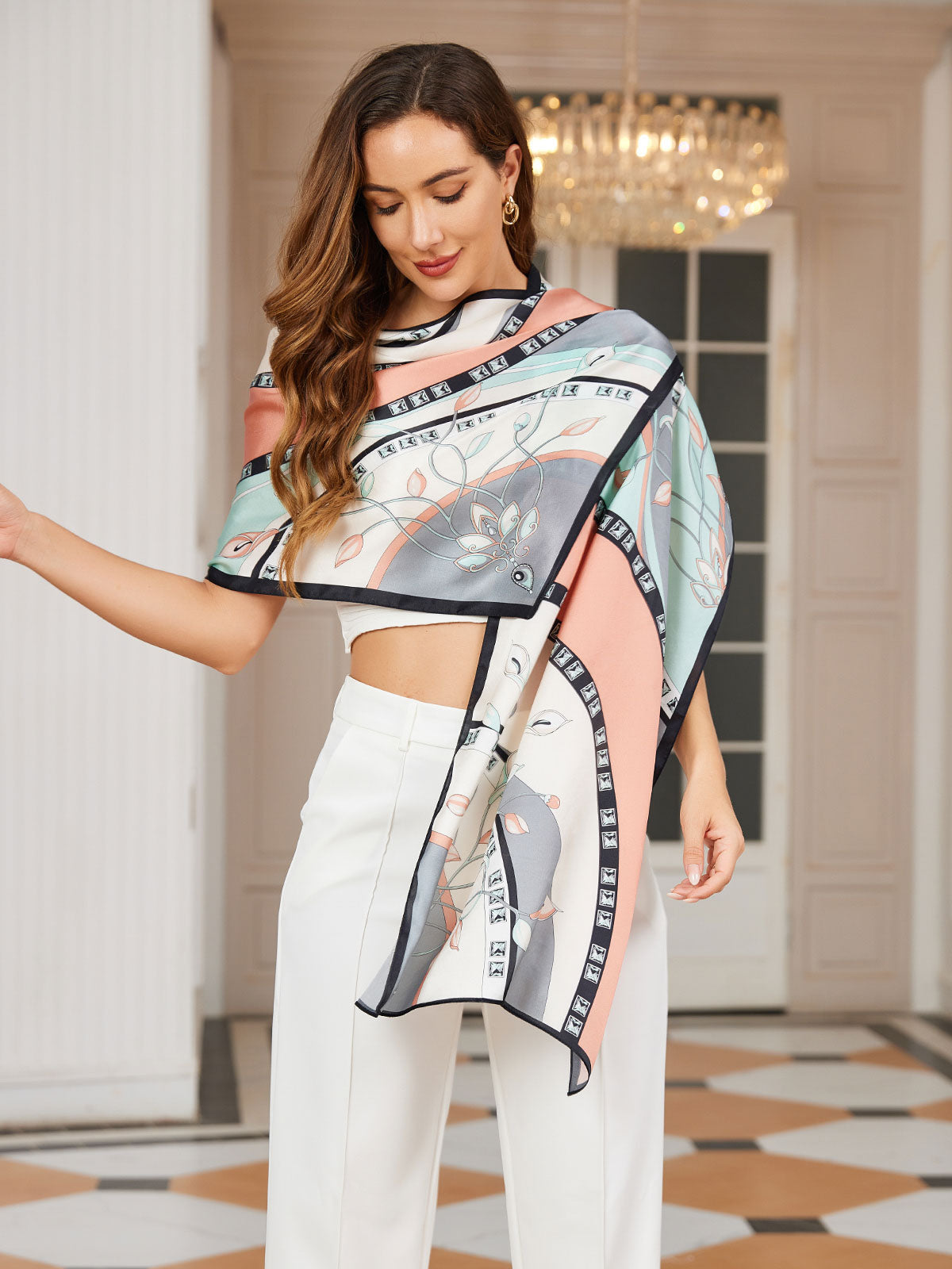 [P030] SilkSilky-FI Pure Silk Scarf 001