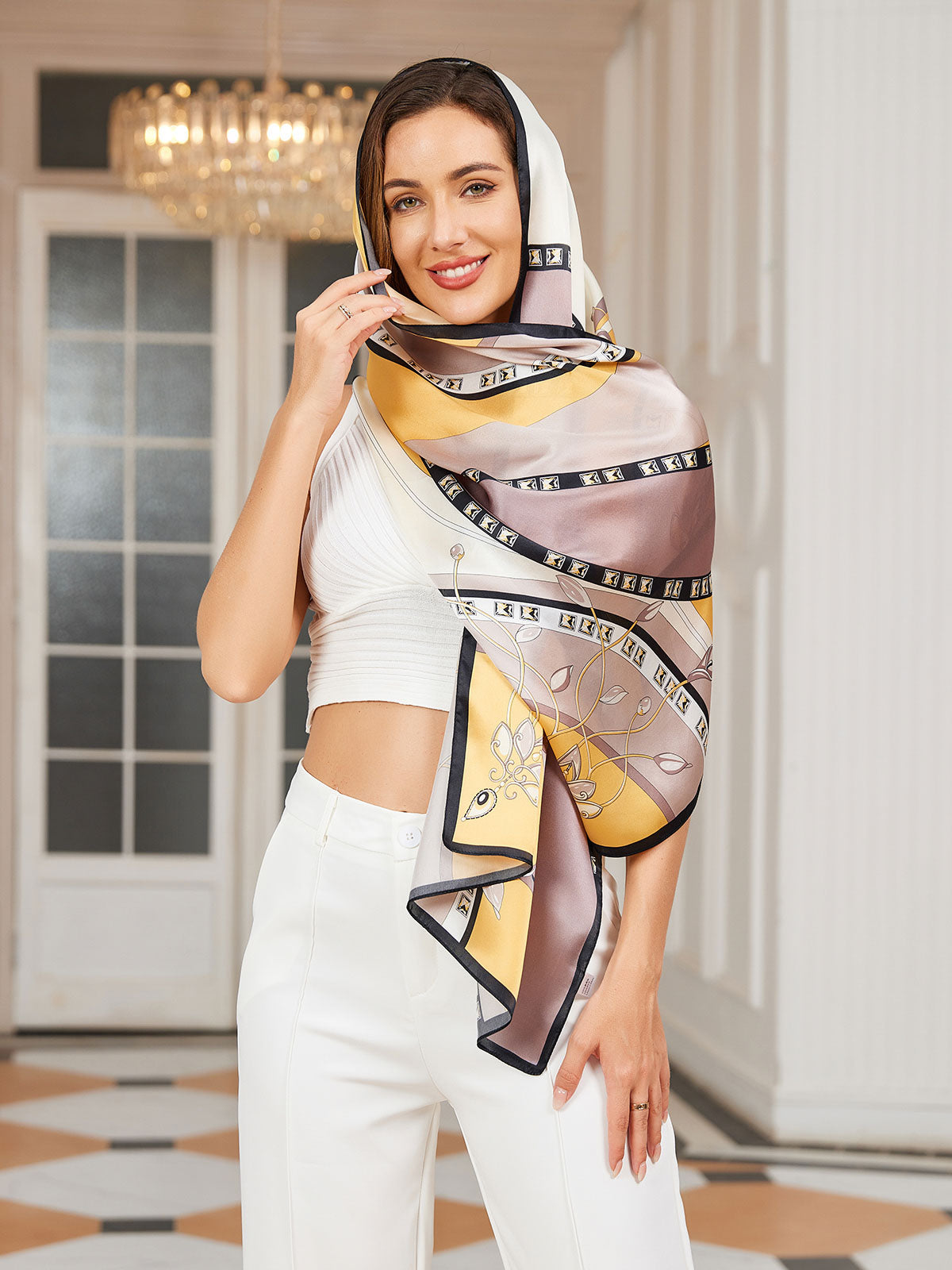 [P029] SilkSilky-FI Pure Silk Scarf 003