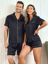 [Musta] SilkSilky-FI Pure Silk Short Sleeve Couple 001